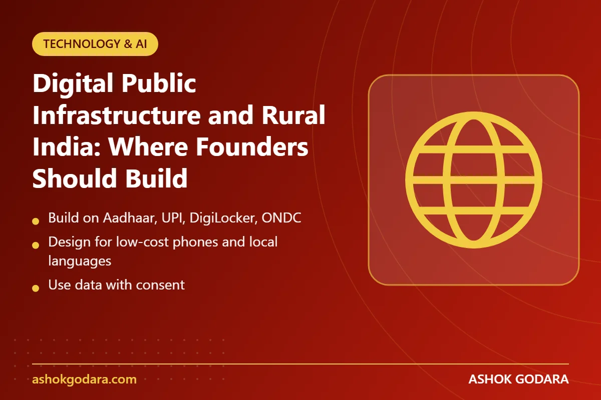Digital Public Infrastructure and Rural India: Where Founders Should Build - key points