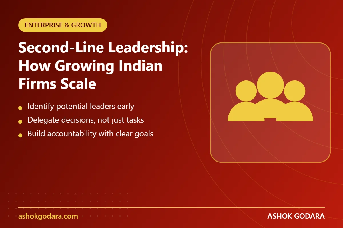 Second-Line Leadership: How Growing Indian Firms Scale - key points